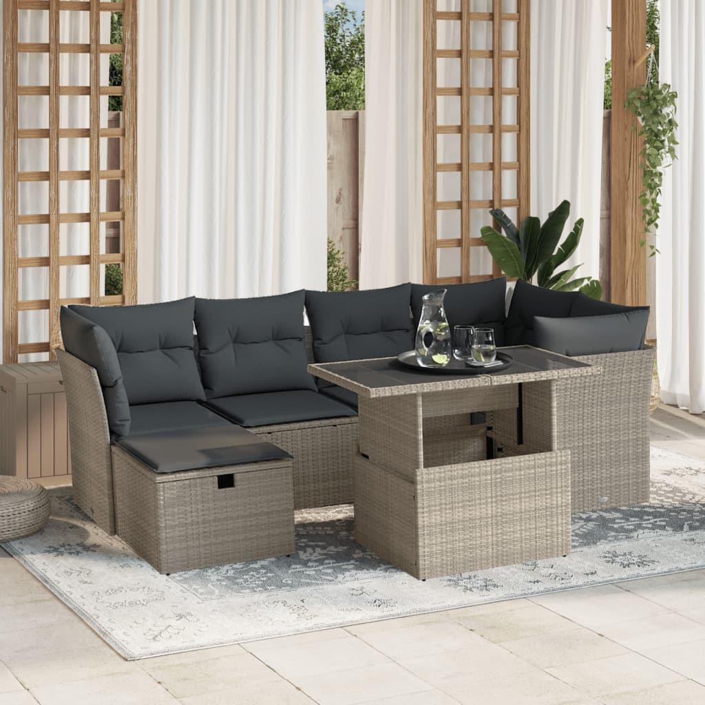 VidaXL set divano da giardino Polirattan  