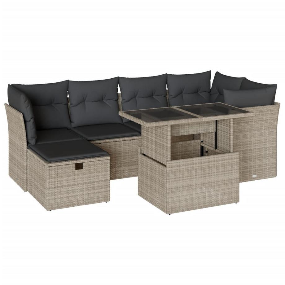 set divano da giardino Polirattan
