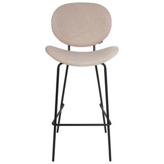 Beliani Lot de 2 chaises de bar en Bouclé Traditionnel LUANA  