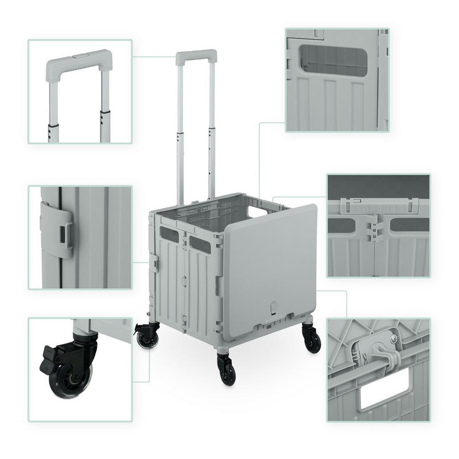 Northix Chariot de courses avec capot  