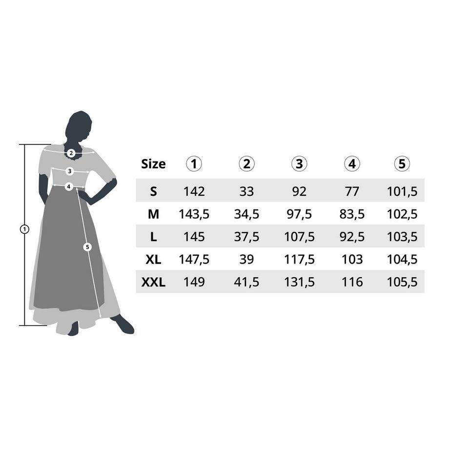 Tectake  Costume da donna maxi-dirndl Neuschwanstein modello 2 