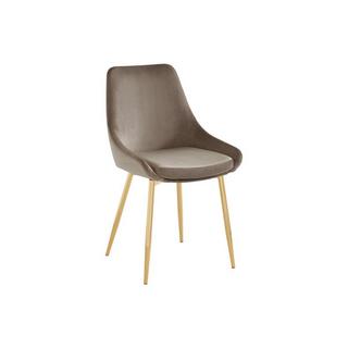 Vente-unique Lot de 6 chaises MASURIE Velours métal doré  