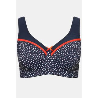 Ulla Popken  Soutien-gorge de maintien sans armatures, imprimé rétro - bonnet C-F 