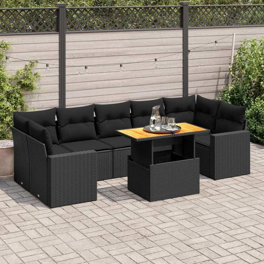 VidaXL set di divani da giardino Polirattan  