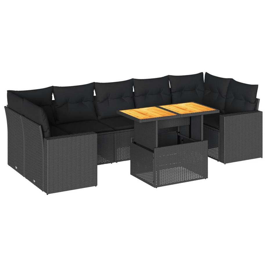 set di divani da giardino Polirattan