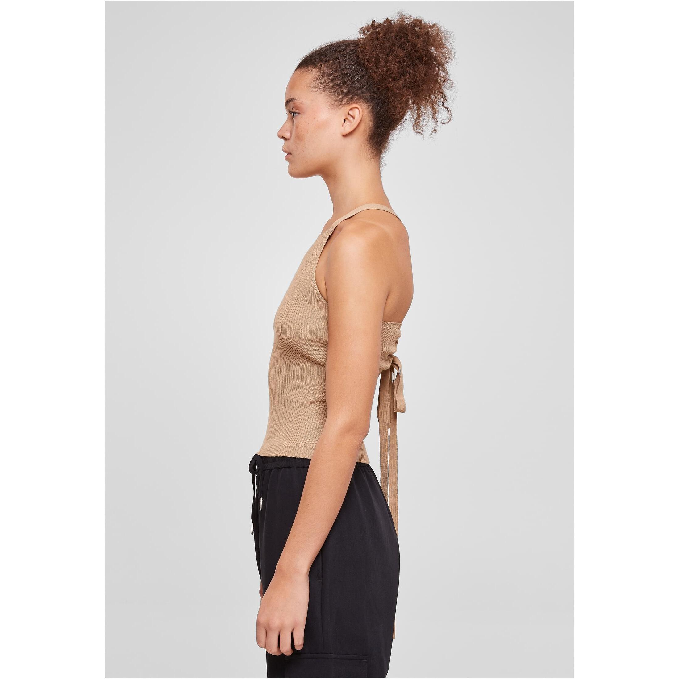 URBAN CLASSICS  Débardeur à dos croisé tricoté femme  Rib 