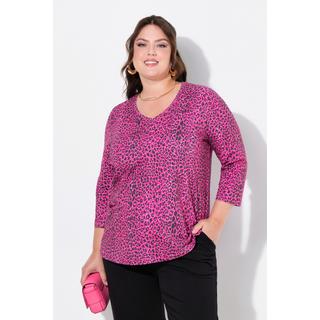 Ulla Popken  Longshirt, A-Linie, V-Ausschnitt, 3/4-Arm 