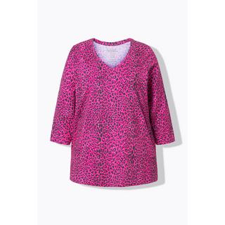 Ulla Popken  Longshirt, A-Linie, V-Ausschnitt, 3/4-Arm 