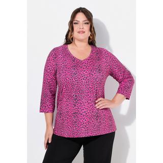 Ulla Popken  Longshirt, A-Linie, V-Ausschnitt, 3/4-Arm 