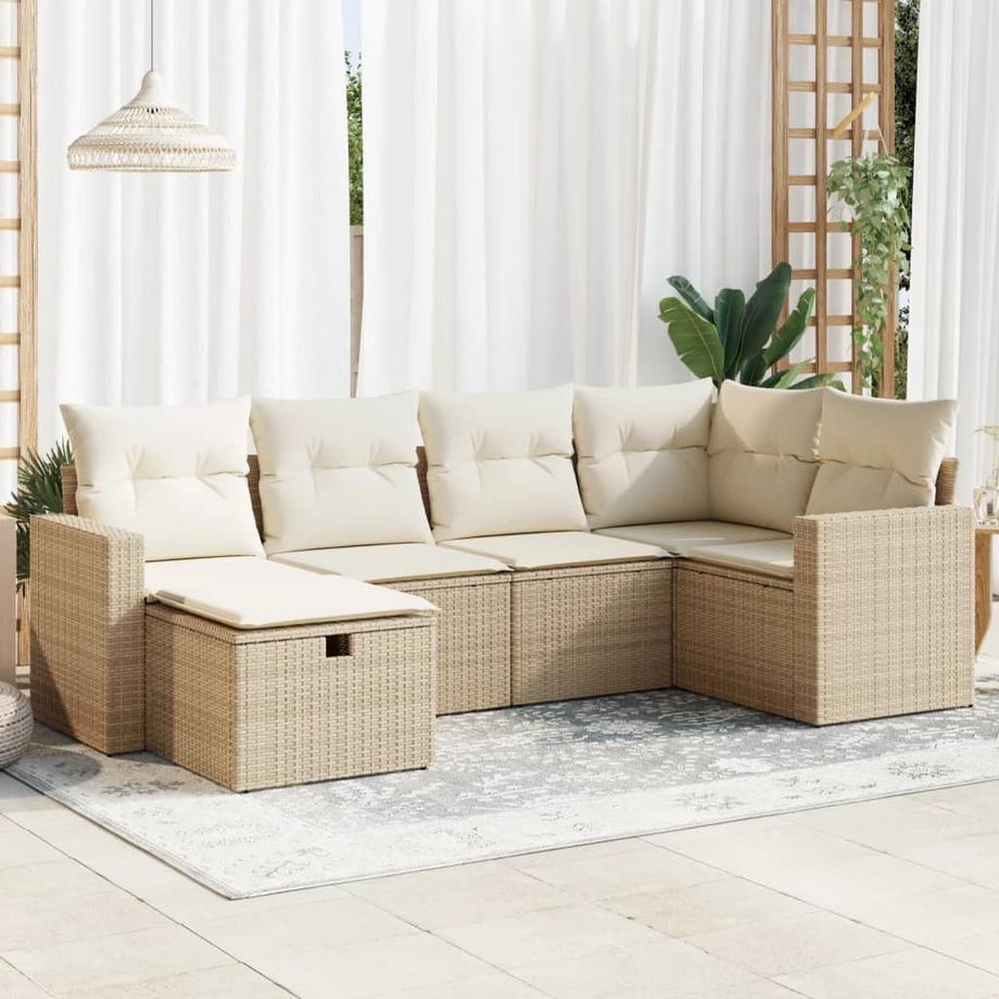 VidaXL Ensemble de canapés de jardin rotin synthétique  