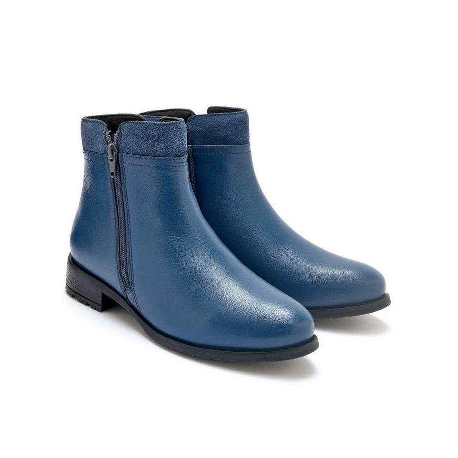 Pédiconfort  damen leder stiefeletten mit doppelzipper 