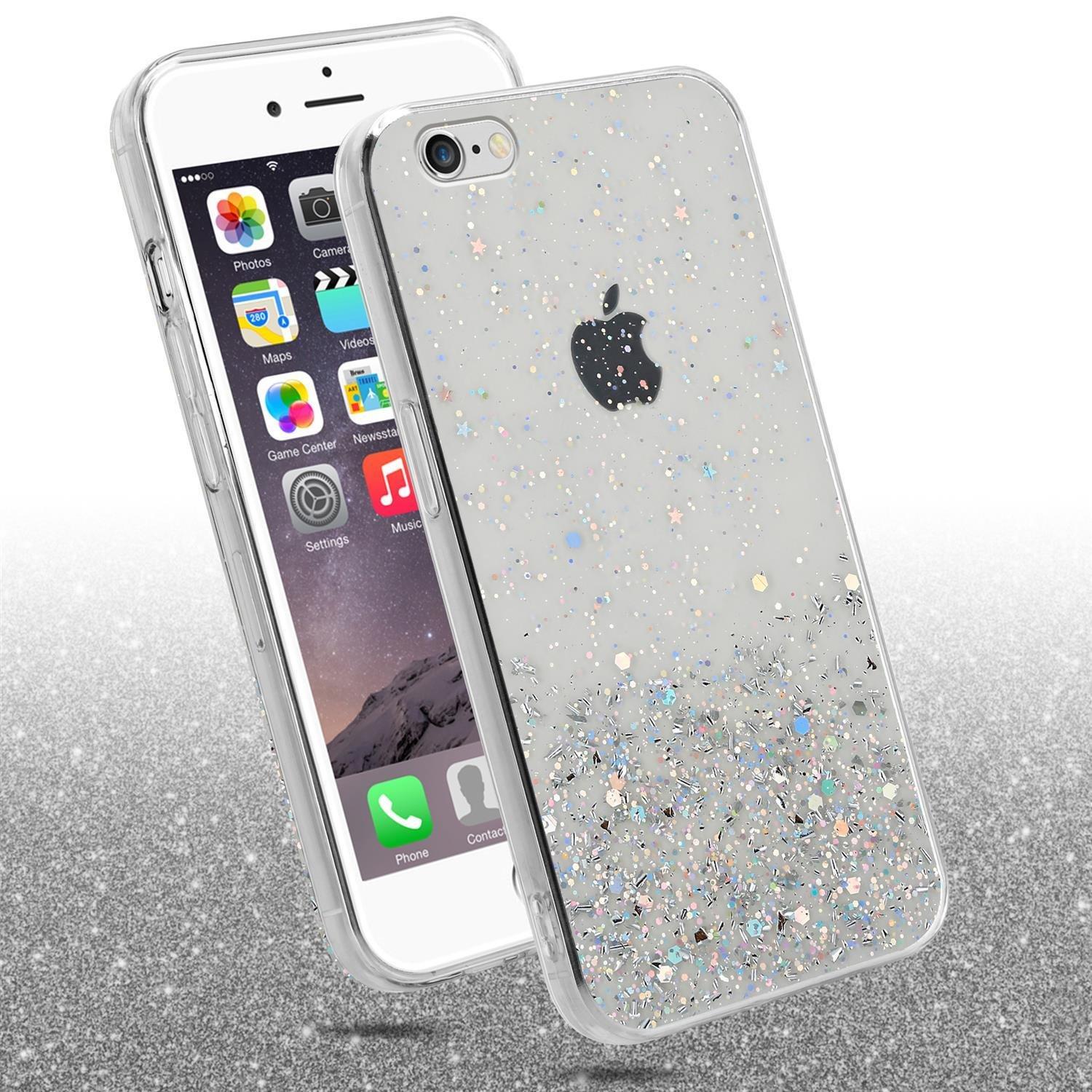 Cadorabo  Hülle für Apple iPhone 6 PLUS  6S PLUS TPU Silikon mit funkelnden Glitter 