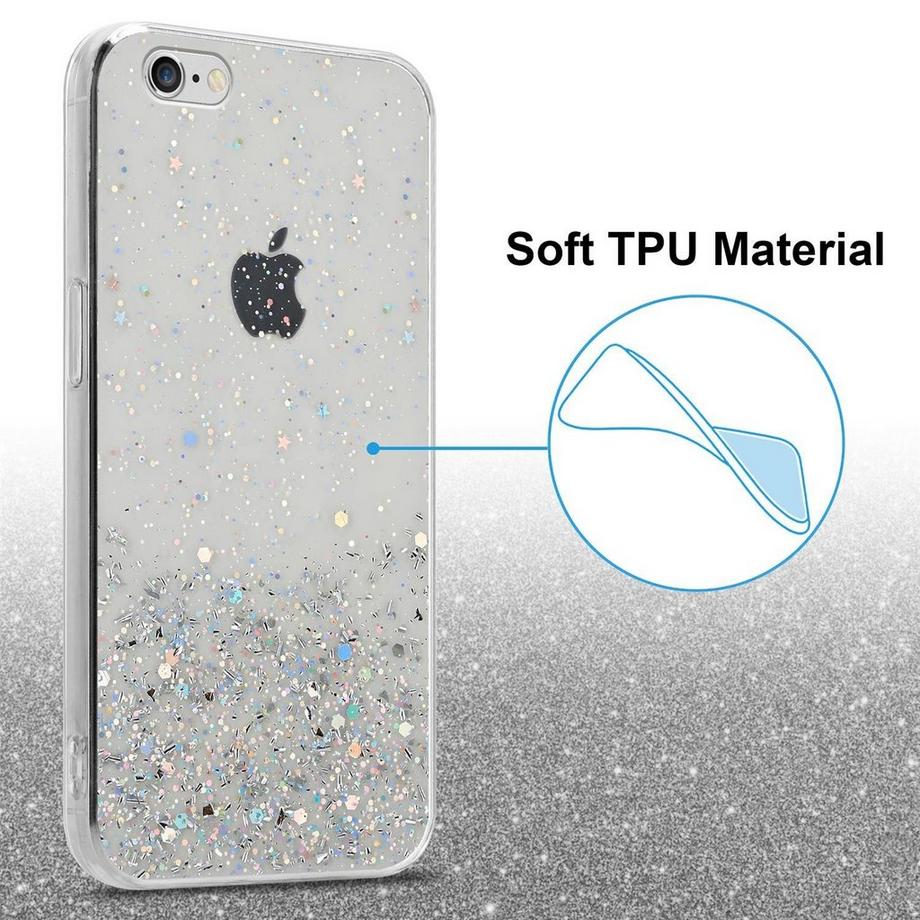 Cadorabo  Housse compatible avec Apple iPhone 6 PLUS / 6S PLUS - Coque de protection en silicone TPU flexible avec paillettes scintillantes 