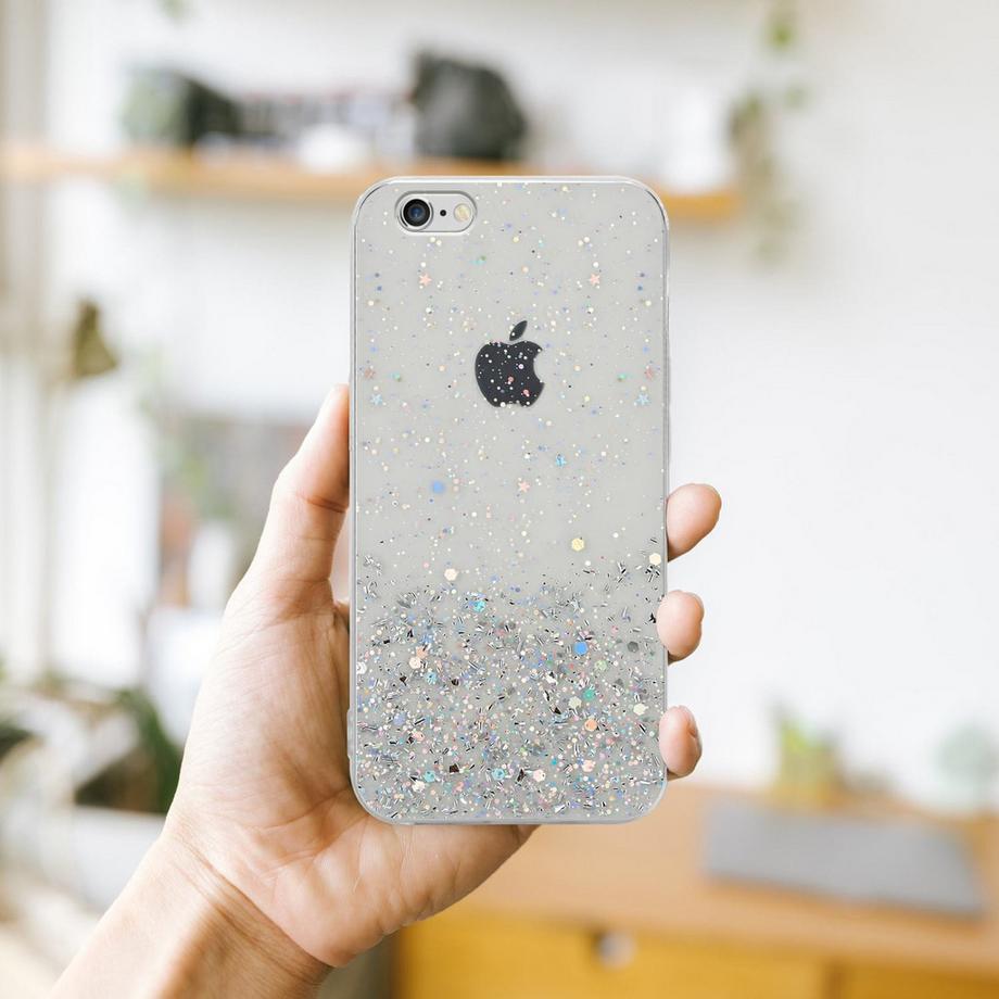 Cadorabo  Hülle für Apple iPhone 6 PLUS  6S PLUS TPU Silikon mit funkelnden Glitter 