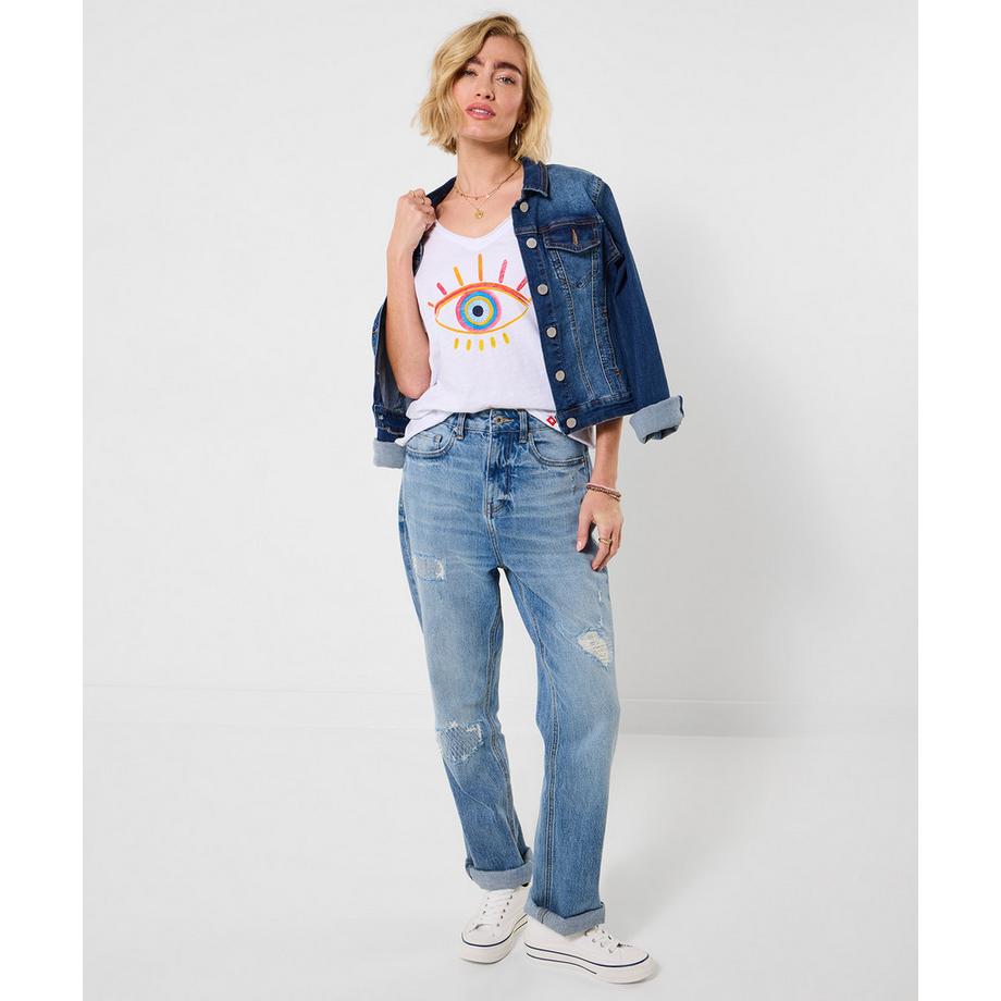 Joe Browns T-Shirt mit Augenmotiv  