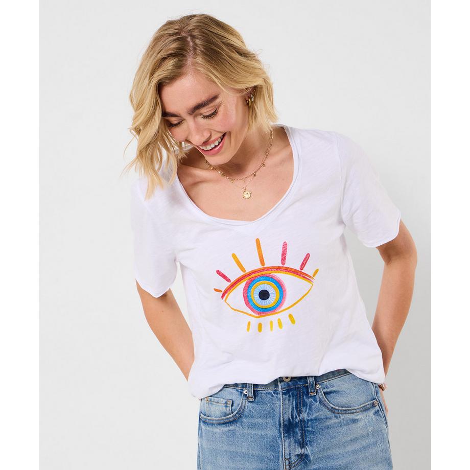 Joe Browns T-Shirt mit Augenmotiv  