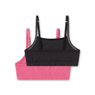 Sanetta  Mädchen-Bustier (Doppelpack) black & pink 