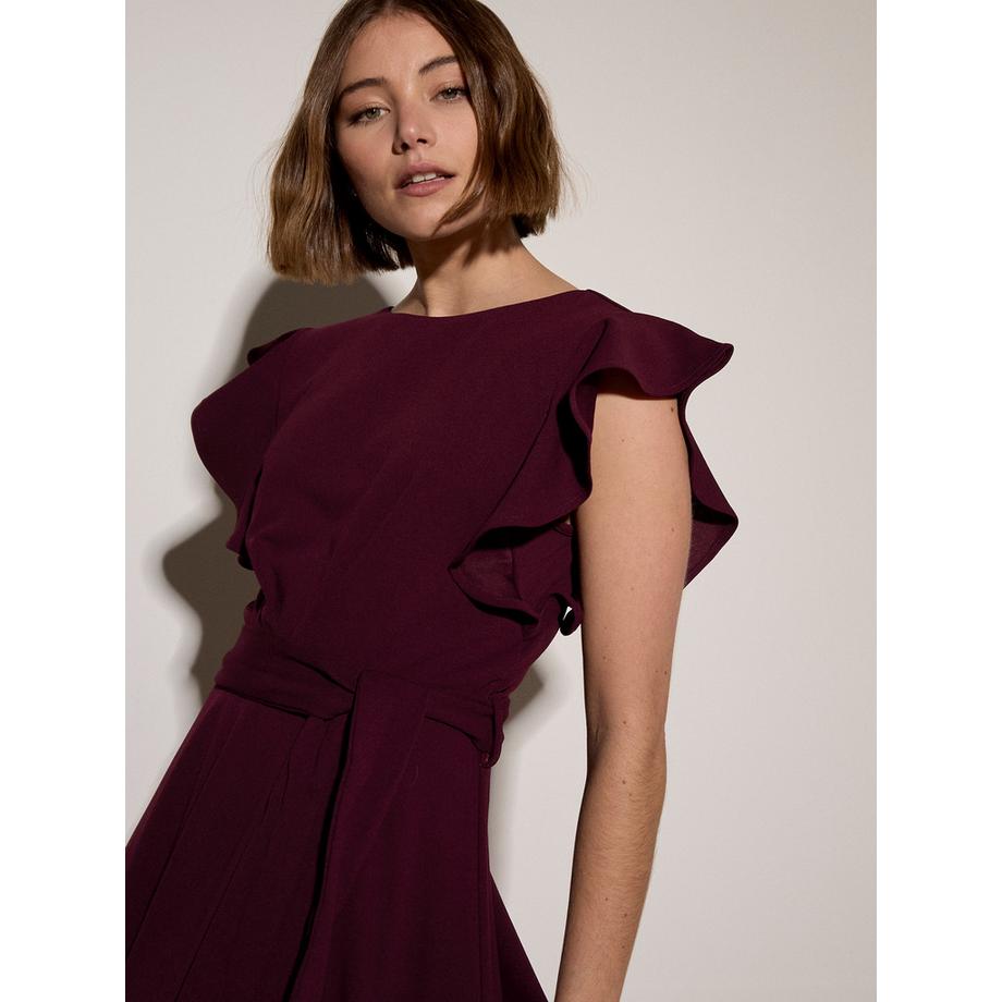 APRICOT Mini-Kleid aus Jersey-Crêpe mit Rüschenärmeln  