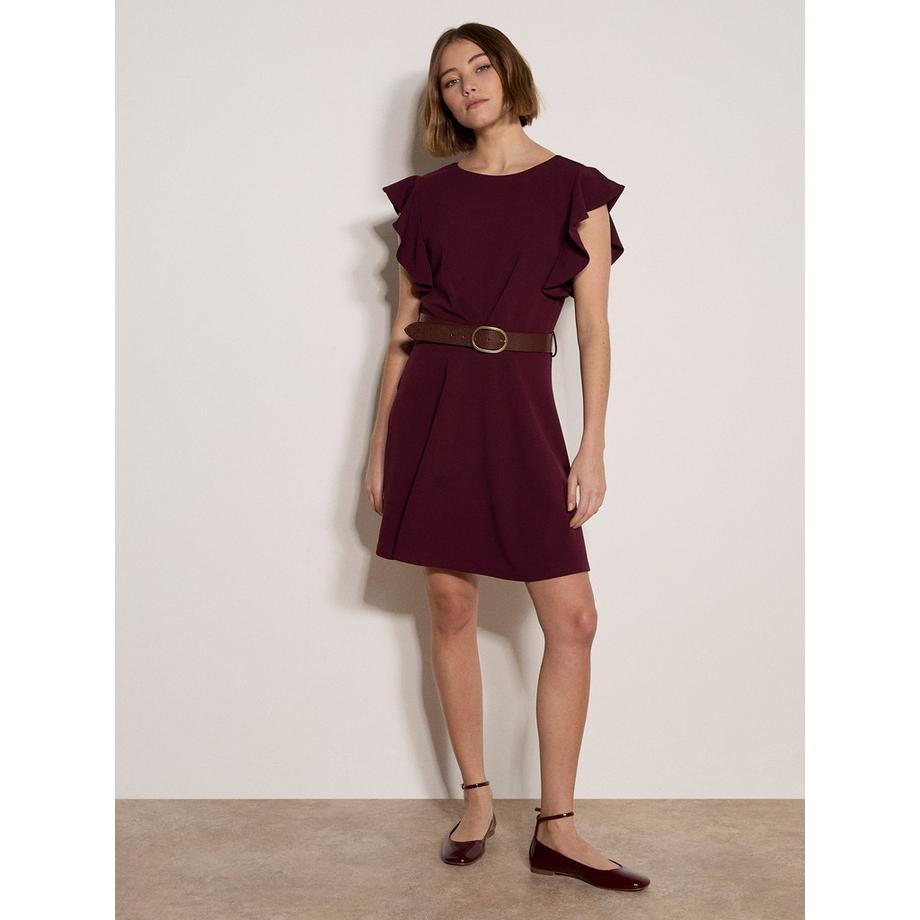 APRICOT Mini-Kleid aus Jersey-Crêpe mit Rüschenärmeln  