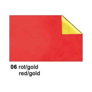 Ursus URSUS Bastelfolie Alu 50x80cm 4442106 90g, rot/gold  