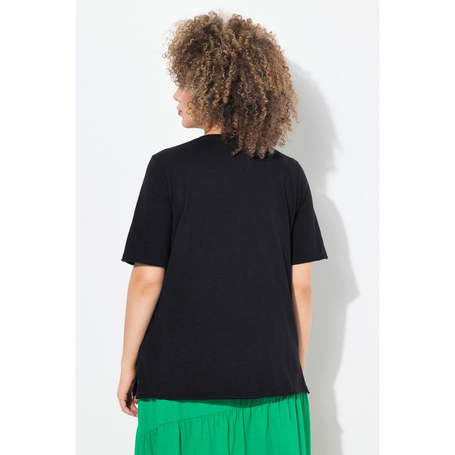 Ulla Popken Classic Leo Herz V-Ausschnitt Halbarm T-Shirt  