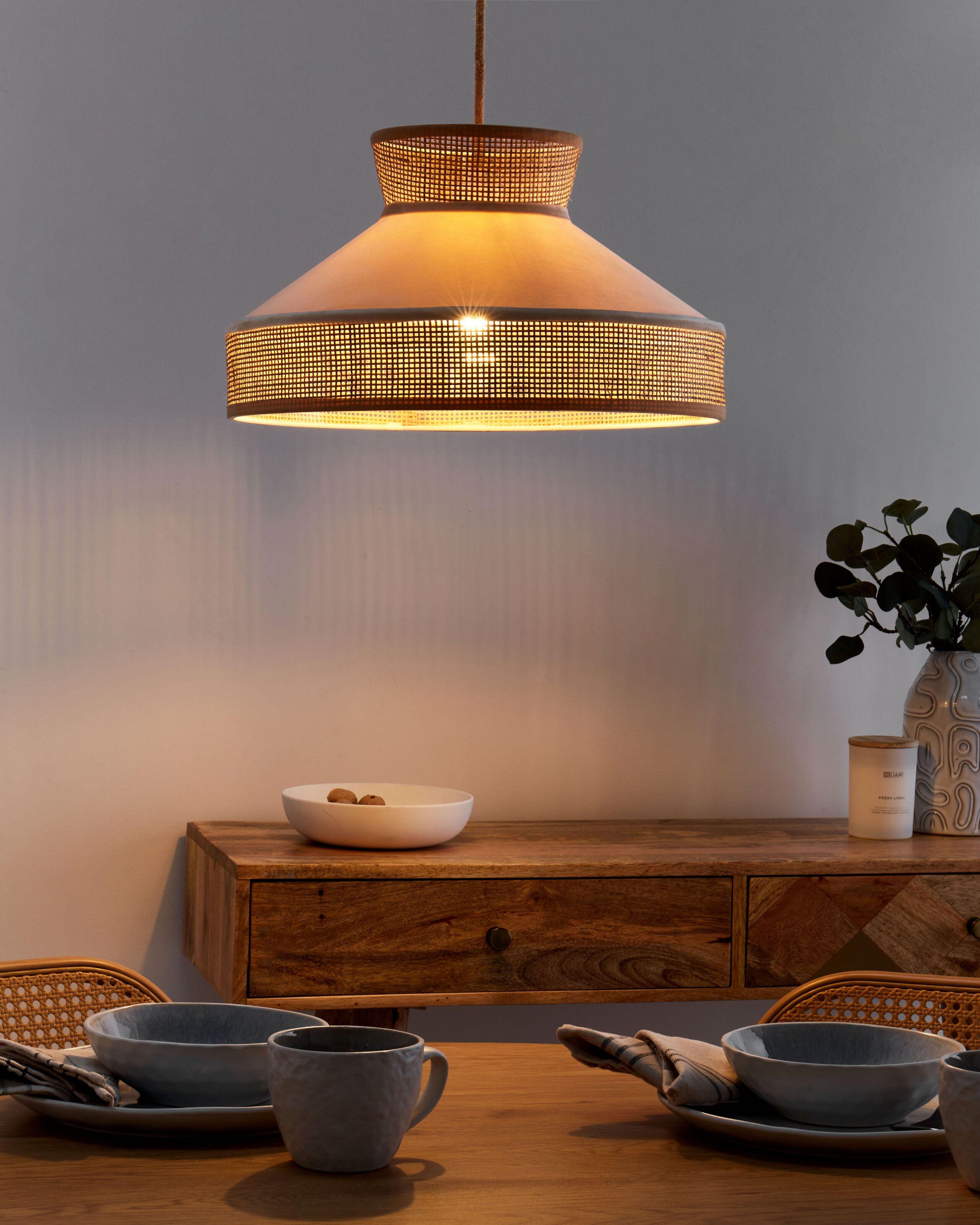 Beliani Lampe suspension en Rotin Boho BATALI  