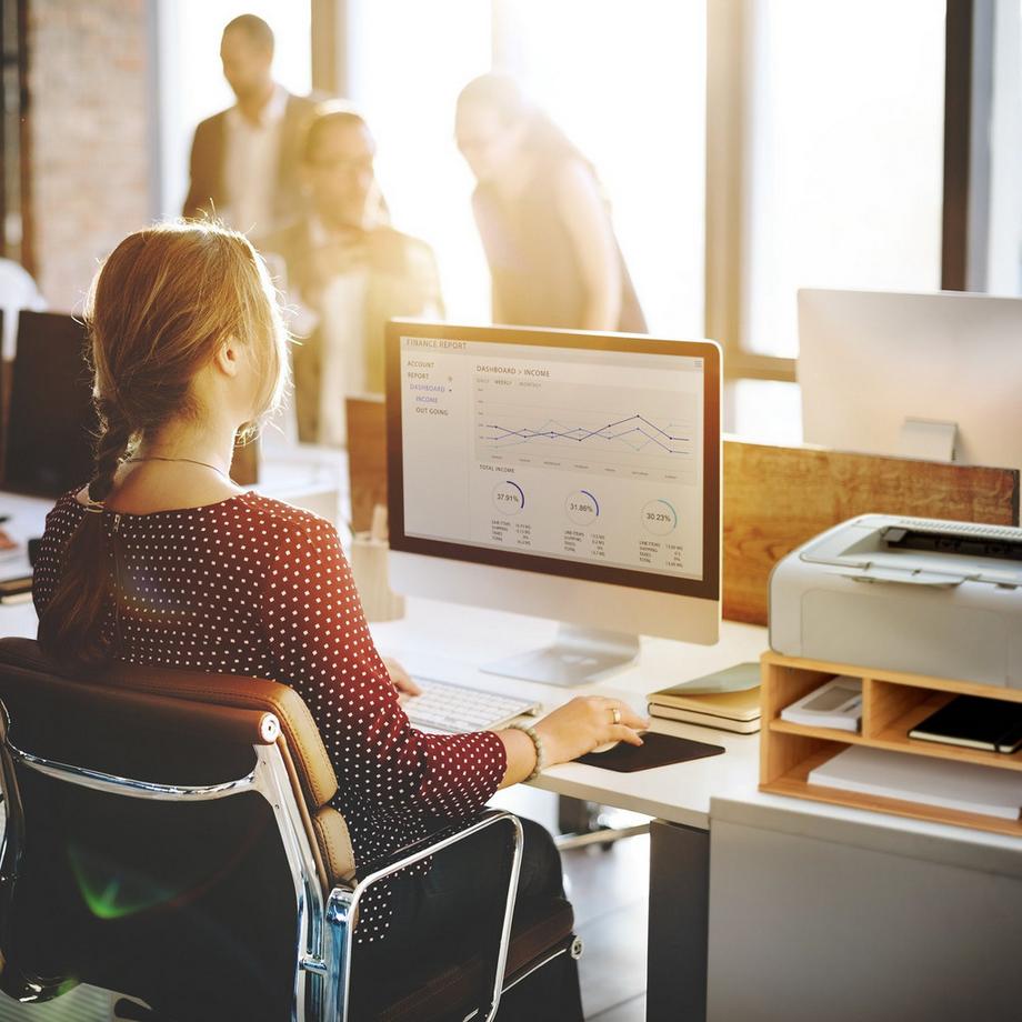 B2X Schreibtisch aus Bambus für Drucker  