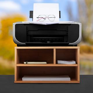 B2X Schreibtisch aus Bambus für Drucker  