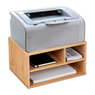 B2X Schreibtisch aus Bambus für Drucker  