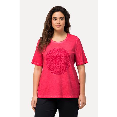 Ulla Popken  T-Shirt, Mandala, Classic, Rundhals, Halbarm 