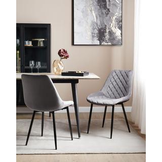 Beliani Set di 2 sedie da pranzo en Velluto Glamour MARIBEL  