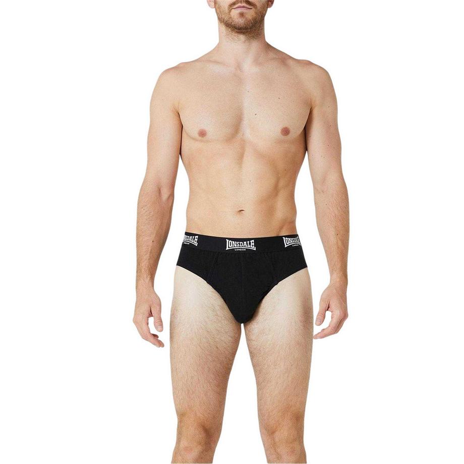 LONSDALE Slip con Fascia In Vita a Contrasto Confezione da due  