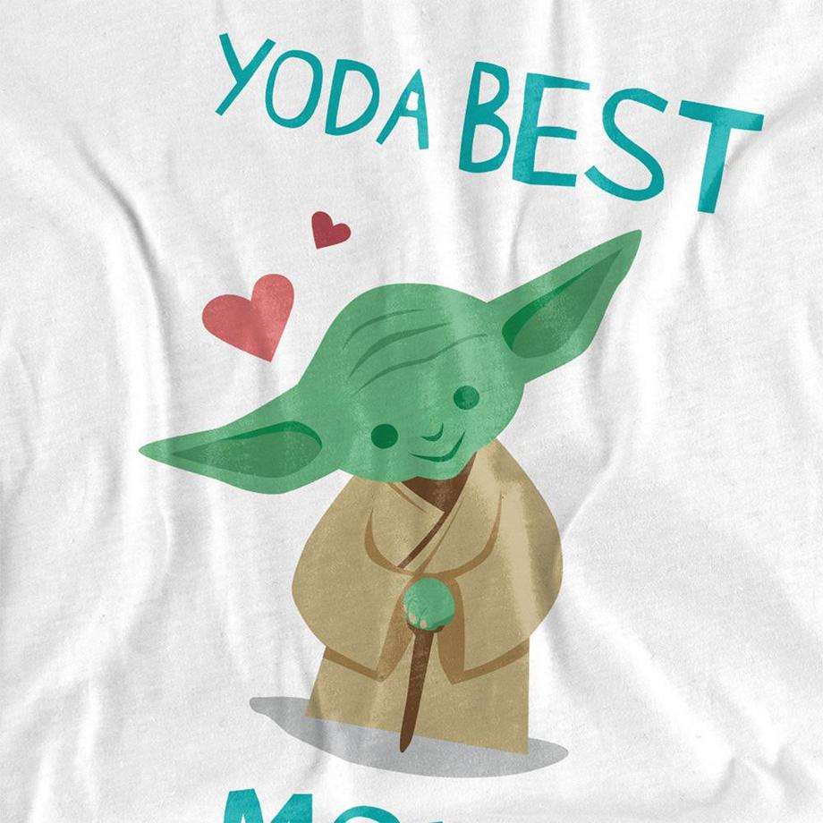 STAR WARS Yoda Best Mom T-Shirt Manches Longues  