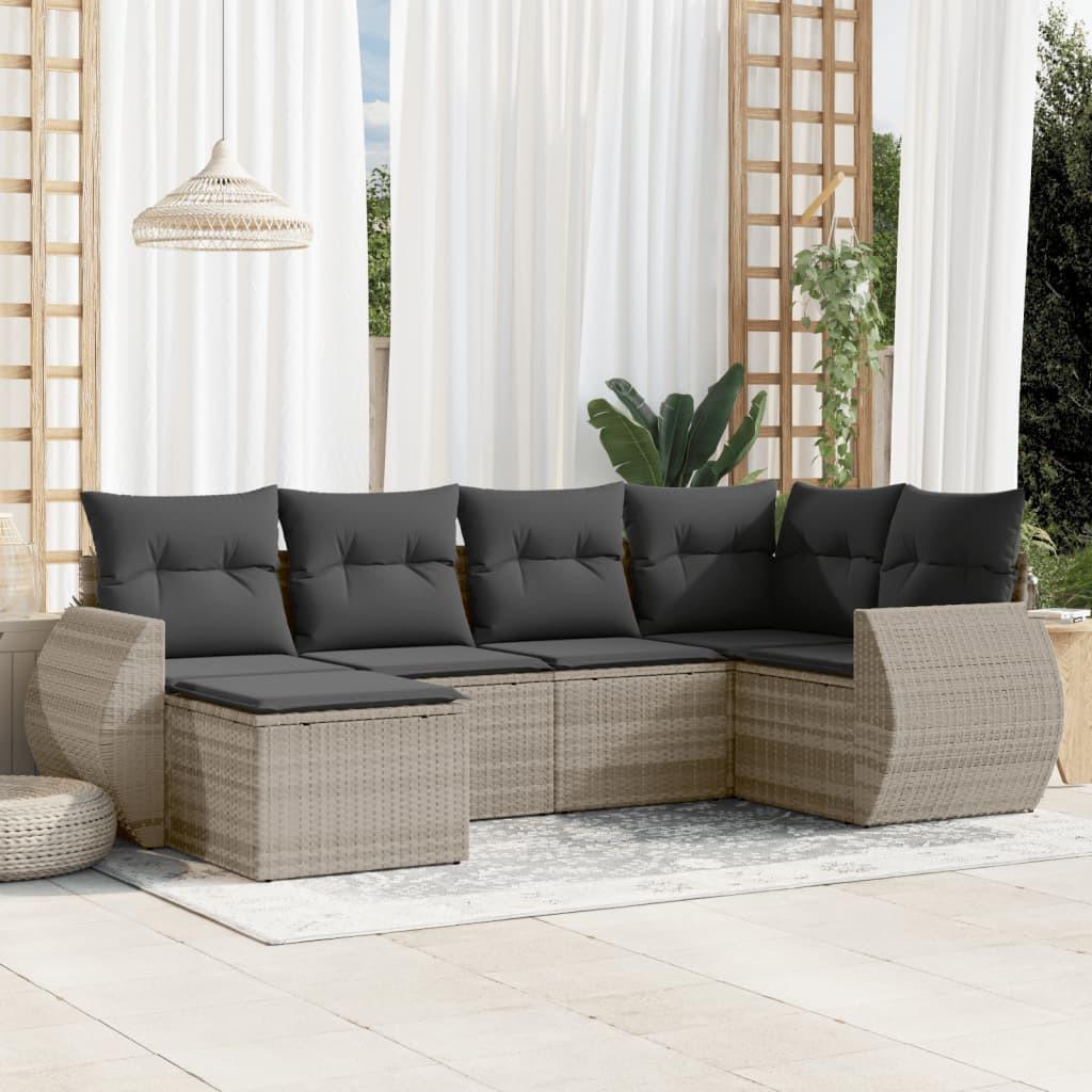 VidaXL set divano da giardino Polirattan  