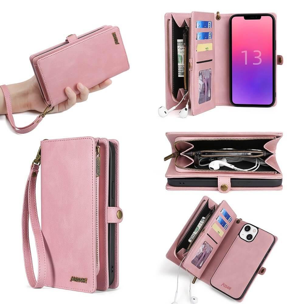 MEGSHI  iPhone 15 - Megshi 2-1 Brieftaschen Hülle 
