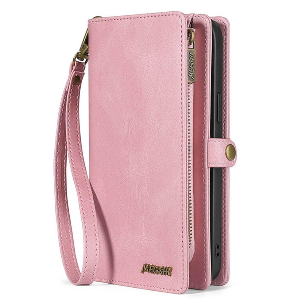 MEGSHI  iPhone 15 - Megshi 2-1 portefeuilles coque 