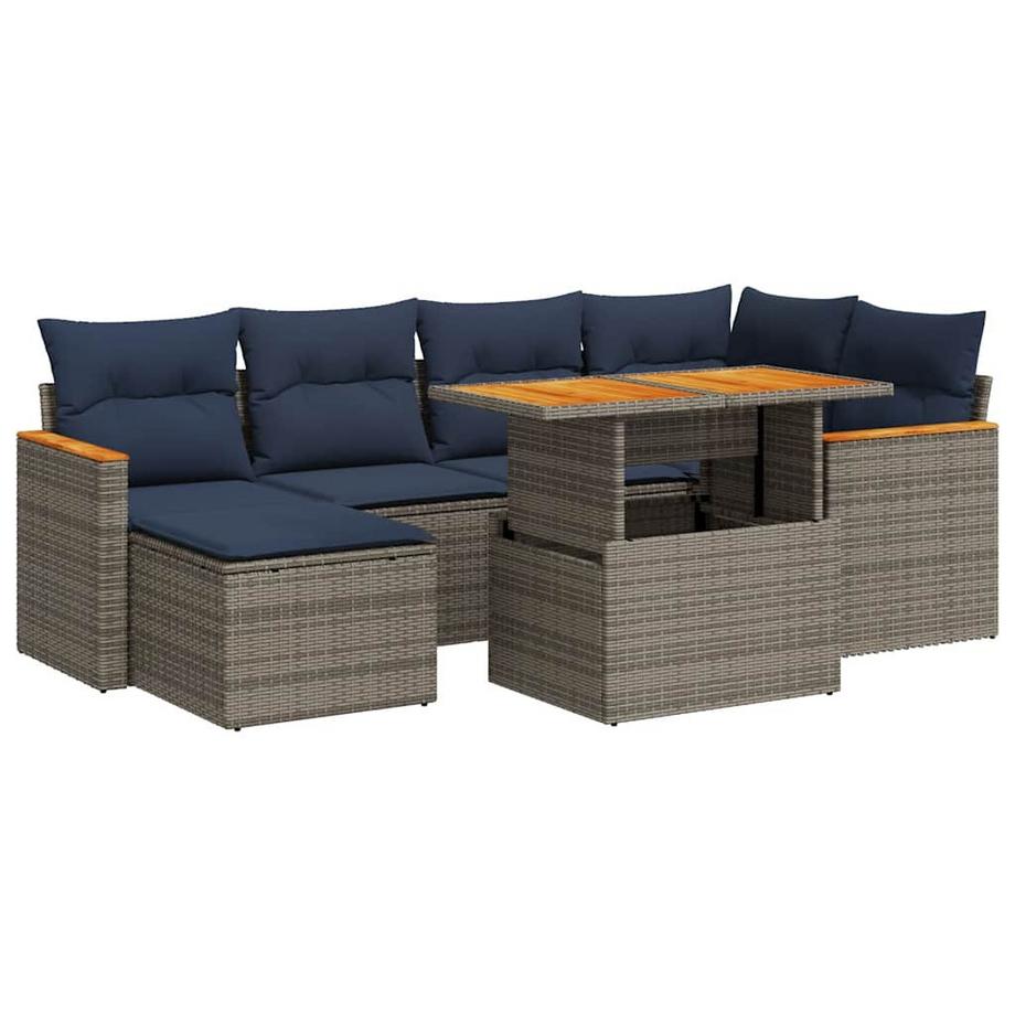set di divani da giardino Polirattan