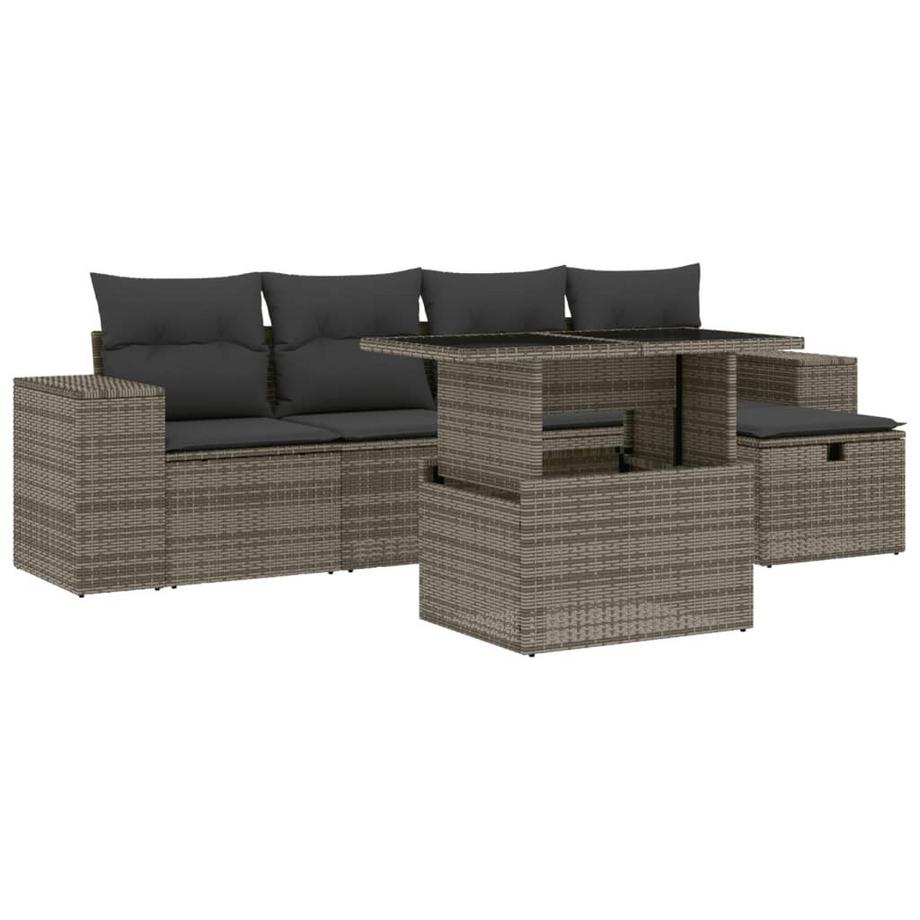 set divano da giardino Polirattan
