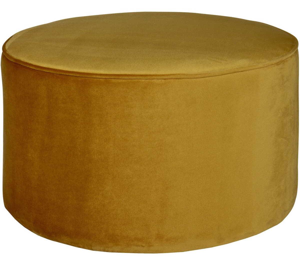 mutoni Tabouret Sara bas Velvet ocre  