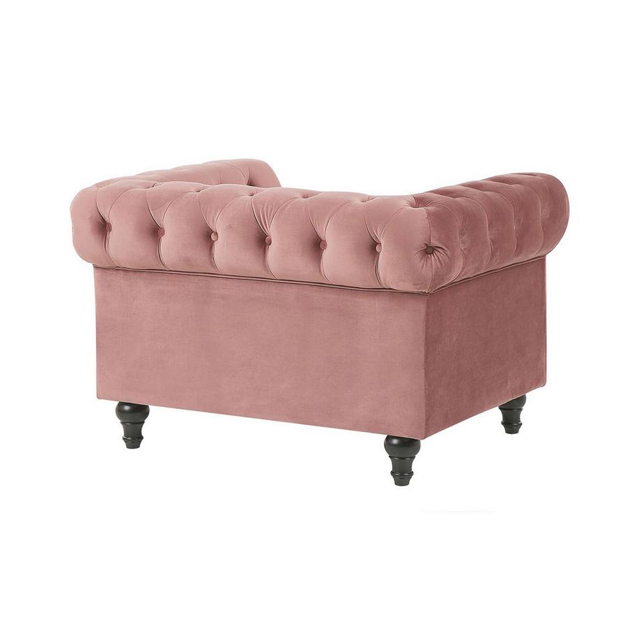 Beliani Fauteuil en Velours Glamour CHESTERFIELD  