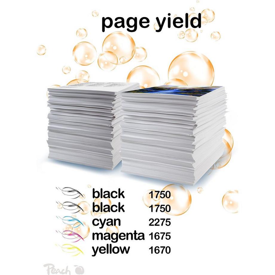 Peach  Tinte Bher LC-1257 2x BK, C, M, Y 