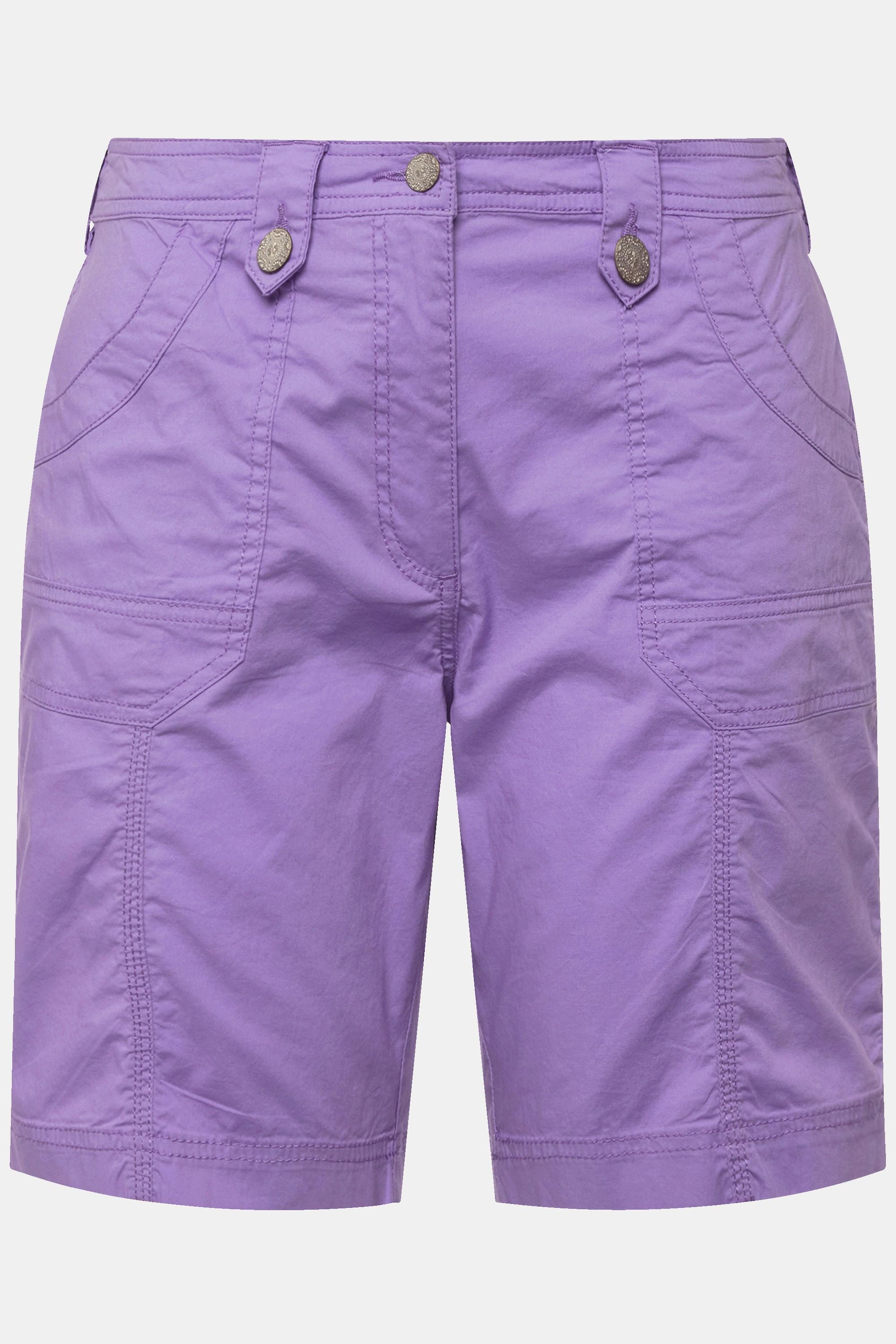 Ulla Popken  Cargo-Bermuda, Komfortbund, 4-Pocket-Schnitt 