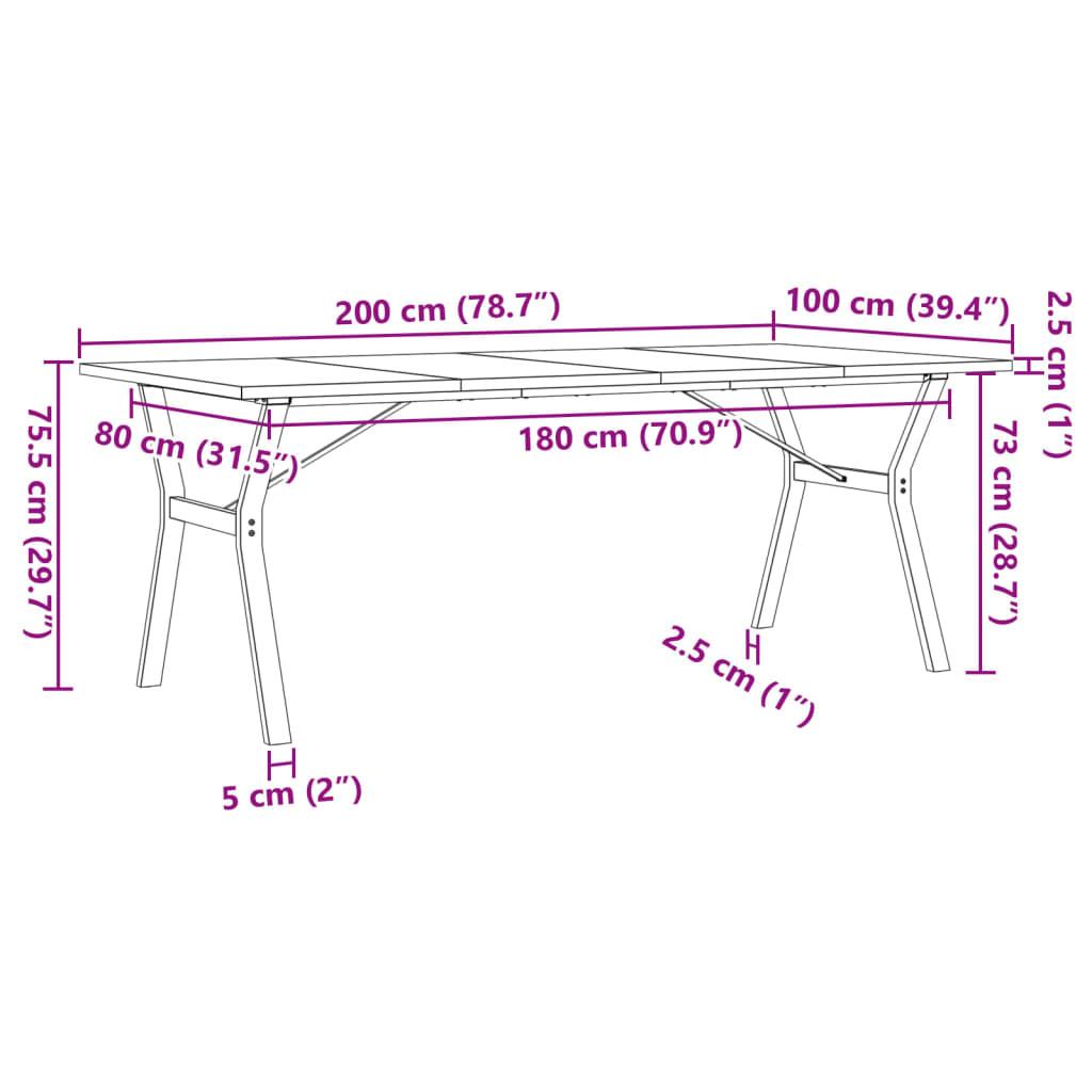 VidaXL tavolo da pranzo Pine Wood  