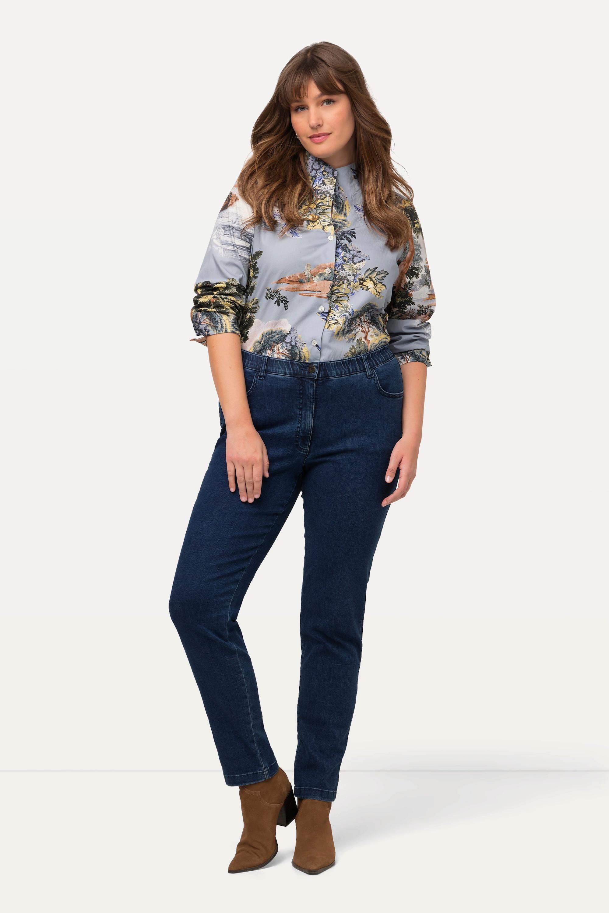 Ulla Popken  Jeans Sophie, Stickerei, schmales Bein, Komfortbund 