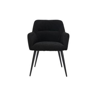 Vente-unique Lotto di 6 sedie HEKA con braccioli Tessuto e metallo Nero  