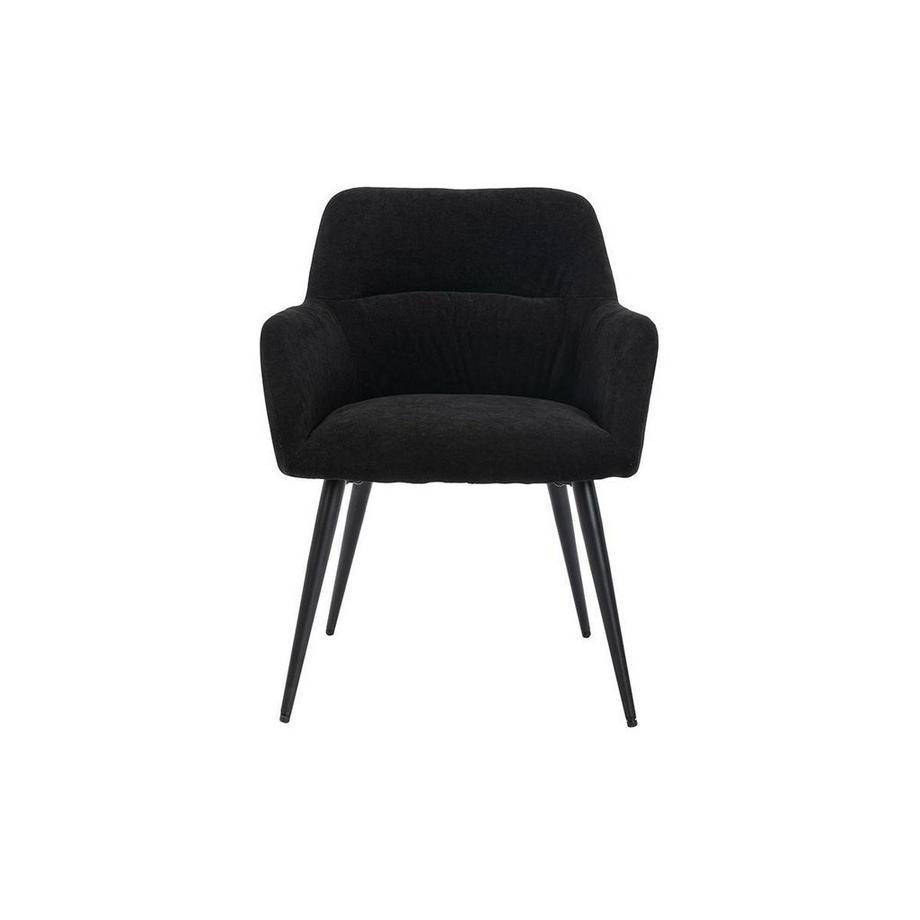 Vente-unique Lot de 6 chaises Avec accoudoirs Tissu métal HEKA  