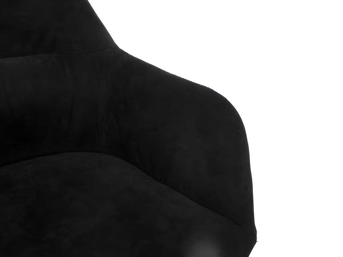 Vente-unique Lotto di 6 sedie HEKA con braccioli Tessuto e metallo Nero  