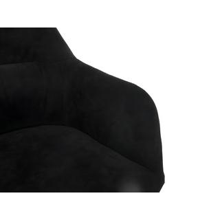 Vente-unique Lotto di 6 sedie HEKA con braccioli Tessuto e metallo Nero  