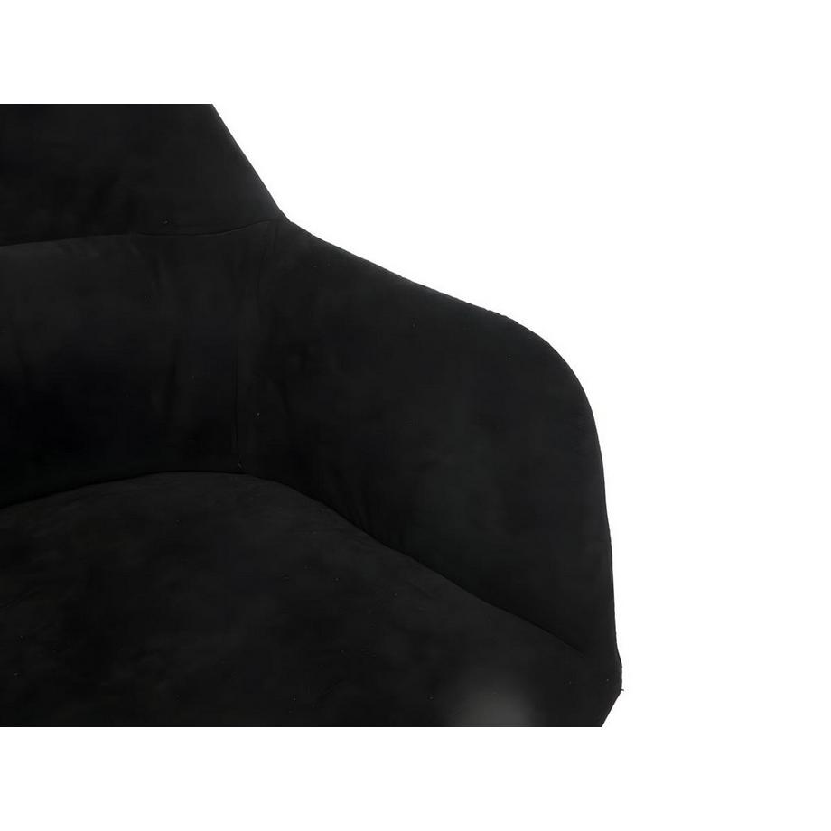 Vente-unique Lot de 6 chaises Avec accoudoirs Tissu métal HEKA  