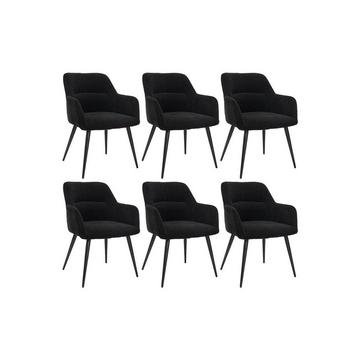 Stuhl 6erSet Stoff Metall HEKA